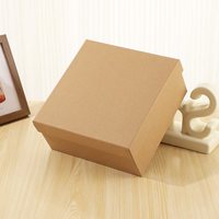 Grande boîte cadeau carrée en papier kraft avec couvercle et base, finition UV gaufrée, logo couleur personnalisé pour mariage, bonbons, souvenirs, usage professionnel - TT-1120
