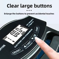 Dinamómetro de Mano Automático, Ejercitador de Dedos, con Batería, Material ABS, Fortalecedor de Mano Digital de Precisión