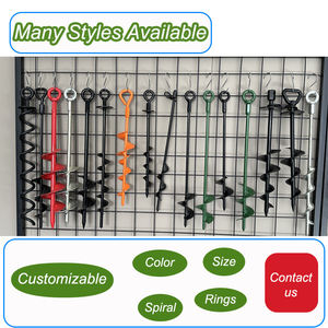 Powerful Spiral Ground Anchor Screw Steel Galvanized Ground Screw Pile with Swivel Carabiner Hook for Tent <strong>Trampoline</strong> <strong>Canopy</strong> - Product Image 5