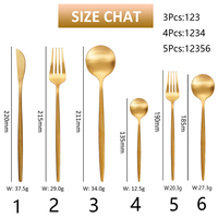 En gros Portugais 3/4/5 Pcs Argenterie Or En Acier Inoxydable Cuillère Fourchette Couteau Couverts De Mariage Couverts Ensemble