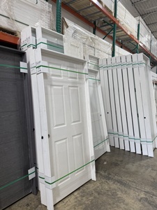 White Primed 6 Panel Prehung Hollow <strong>Core</strong> Slab Interior <strong>Door</strong> Wood Texture Surface Moulded <strong>Door</strong> - Product Image 3
