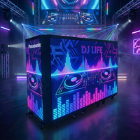 Écran de scène pliable HD portable pour DJ, intérieur/extérieur, avec flight case, pour festivals de musique et affichage publicitaire