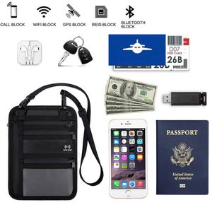 Fire Resistant Block Neck Pouch Passport <b>Bag</b> Cellphone <b>Bag</b> for Men Women - Product Image 3