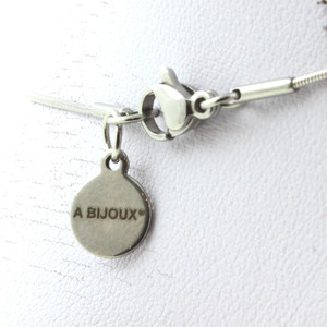 Peridot 8 mm 15 <b>beads</b> <b>necklace</b>, stainless steel chain - Product Image 3