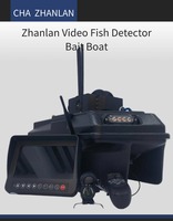 Bateau à appâts visuel Zhanlan avec retour automatique et détecteur de poissons, double réservoir d'appâts, lumières LED nocturnes pour la pêche en lac et en réservoir