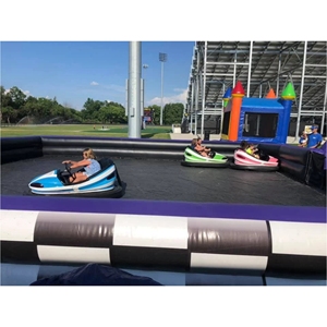 Pista de Carreras Inflable de PVC <span class=keywords><strong>para</strong></span> Autos de Choque, 4x4m, Certificación CE, con Soplador Gratuito <span class=keywords><strong>para</strong></span> Niños - Product Image 4