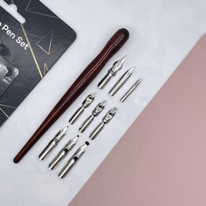 9 pointes <span class=keywords><strong>de</strong></span> stylo pour <span class=keywords><strong>calligraphie</strong></span> arabe 0,5 mm en acier inoxydable, écriture fluide, pour étudiants, bureau, finance, coffret cadeau, stylo-plume HY - Product Image 5