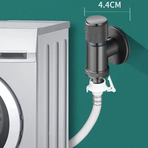 Ultra Short Mini Wall Mounted Bibcock Automatic Water Stop Outdoor Balcony Faucets Space Saving Washing Machine Faucets