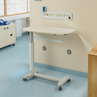 Table de lit Aolike avec réglage de la hauteur par ressort à gaz de 800 à 1090 mm et 4 roulettes avec freins, capacité de charge maximale de 30 kg