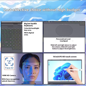 Intel 8109u 16 inch máy tính xách tay với Nhận dạng khuôn mặt 8g16gb 32GB DDR4 SSD win11 Win10 cho doanh nghiệp và sử dụng nhà - Product Image 5