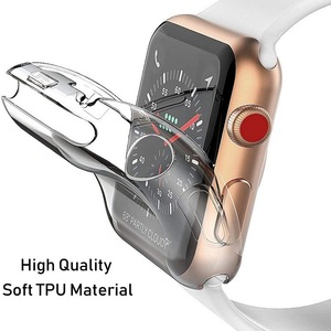Funda transparente para <span class=keywords><strong>Apple</strong></span> <span class=keywords><strong>Watch</strong></span> de 49mm, 45mm, 41mm, 44mm y 40mm, Protector de pantalla, cubierta completa, parachoques de TPU, accesorios para IWatch Series 8, 7, SE, 6, 5, 4 - Product Image 5