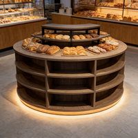 Ensemble de tables basses contemporaines en acier et MDF, durables, 3 pièces, réglables, pré-assemblées, présentoir de supermarché