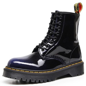 Bottes mi-mollet à plateforme pour femmes, grande taille, en <span class=keywords><strong>cuir</strong></span> de vache véritable, chaussures épaisses pour femmes, bottines mi-mollet style universitaire - Product Image 1