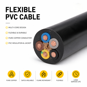 Câble de remorque automobile RVV <span class=keywords><strong>2x2</strong></span>,5 mm à 2 conducteurs en cuivre DCSk5m, flexible H05VV-F, ligne de véhicule multiconducteurs 3/4/5/6/7, vente en gros d'usine - Product Image 3