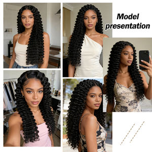 Extensiones de Cabello Humano Ondulado Profundo de Alta Calidad, Cabello Virgen 100% Humano, 8-24 Pulgadas, Trama Gruesa - Product Image 6