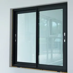 高品质工厂价格定制门窗新设计双层玻璃铝合金型材金属滑动赢
