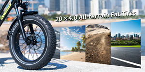 Bicicleta Eléctrica Plegable KOOLUX X8 con Marco de Hierro y Batería de Litio, Velocidad Máxima 25 km/h, Motor de 250 W en la Rueda Trasera, Neumático Grueso de 20 Pulgadas, 6 Velocidades - Product Image 3