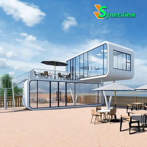 Maison mobile modulaire préfabriquée en acier de luxe, anti-corrosion, capsule spatiale intelligente à commande vocale, villa, alimentée à l'énergie solaire - Product Image 4