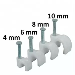 SUPOELE 8mm Verzinkte Stahl-Elektrokabelzubehör Flache Nagelclips Wandkabelclips - Product Image 4