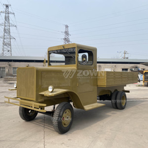 Véhicule utilitaire électrique classique vintage avec pneus tout-terrain pour tournage de films historiques, événements sur le thème de la ville rétro, défilés - Product Image 6