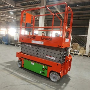 Plataforma Elevadora de Tijera Manual SJPT0407, Altura de Elevación de 7.6M, Trabajo Aéreo Móvil, Totalmente Motorizada, Peso Bruto de 630KG que Garantiza la Estabilidad - Product Image 4