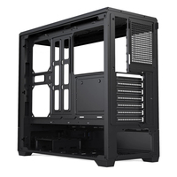 Mid Tower ATX Gaming PC Case with Glass Side Panel M-ATX Power Supply Cooling Fans USB3.0 7 Slots for Gamers