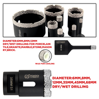 SONGQI foret à noyau de diamant brasé sous vide ensemble de forets à carrelage Kit de scie cloche pour carreaux de porcelaine en céramique