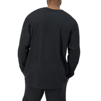T-shirt à manches longues en coton ample multicolore, col rond, basique pour le printemps et l'automne, impression personnalisée par transfert thermique ou sérigraphie