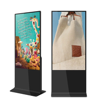 Kiosque publicitaire Android sur pied, avec boîtier métallique et panneau en verre trempé, pour intérieur, SDK inclus, fabriqué au Guangdong