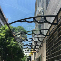 Auvent moderne en aluminium pour extérieur, auvent en polycarbonate pour fenêtre et porte, cadre en plastique, auvent incurvé à faire soi-même, toldos de ventana, fonctionnement manuel
