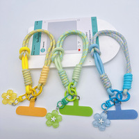 Dragonne courte colorée multifonctionnelle avec clip universel, anti-perte et anti-chute, pour téléphone, porte-clés et pendentif de sac
