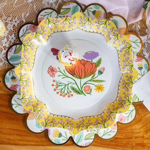 Vaisselle de fête personnalisée Décorations de table Vaisselle jetable pour fournitures de fête Assiettes et gobelets en papier personnalisés - Product Image 4