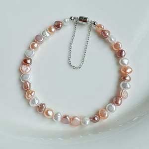 Bracelet en perles d'eau douce naturelles pour femmes, élégants bracelets en perles - Product Image 3