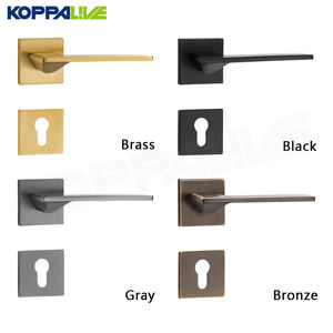 מנעול דלת פנים יוקרתי מדגם KOPPALIVE, סט מנעול לדלת עם ידית פליז מלאה ומנעול כניסה עם מפתח - Product Image 4