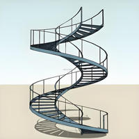 Escalier en colimaçon moderne en métal, sur mesure, intérieur/extérieur, en acier galvanisé, escaliers rotatifs, décoration de villa et de maison