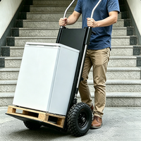 Chariot électrique pliable en aluminium de 100 kg pour monter les escaliers, avec moteur de 1200 W et batterie de 48 V, pour usage industriel