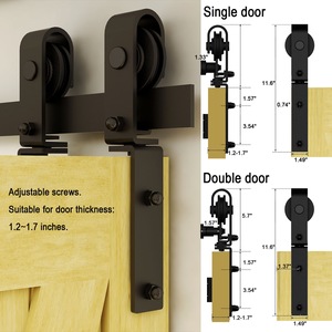 Kits de herrajes <span class=keywords><strong>para</strong></span> puertas de Granero plegables deslizantes tipo <span class=keywords><strong>T</strong></span> personalizados <span class=keywords><strong>Riel</strong></span> colgante de diseño moderno <span class=keywords><strong>para</strong></span> puertas plegables - Product Image 6