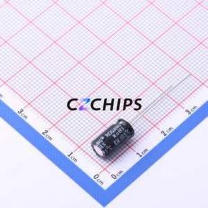 Condensateur électrolytique en aluminium à montage traversant KM1E101M0611, composant à montage traversant (THT), 100 µF, 20 %, 25 V, 142 mA-120 kHz - Product Image 2