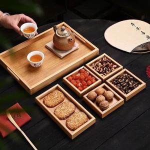 مصنع بي سي متعدد الوظائف 5 قطع كومبي صندوق خشب الخيزران للوجبات الخفيفة للفواكه الجافة صينية تخزين السكر - Product Image 3