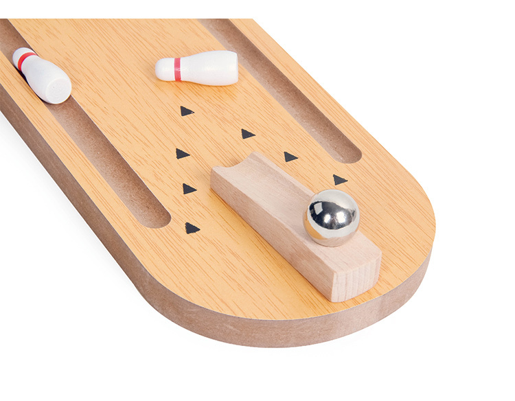 Laroal Mini Jeu De Quilles En Bois - Décoration De Bureau Fun Et Compacte Pour Ambiance Ludique