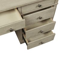 Bureau Commercial Américain Moderne en Bois Massif de Pin, Style Antique, Multi-Tiroirs, Personnalisable pour Bureau, Chambre ou Étude à Domicile