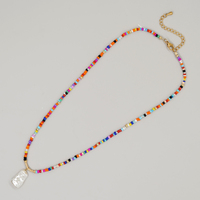 Go2boho Nouveau Collier Bohème en Perles Graine Cœur et Coquillage Chaînes Miyuki Style Religieux Bijoux de Mode Estivale pour Femmes et Cadeaux