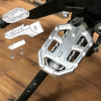 Repose-pieds larges Light Bee LBX/S à fixation par pince, paire, en aluminium CNC antidérapant pour moto électrique tout-terrain Surron