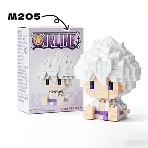 Bloques de Construcción Micro de One Piece, Dios del Sol Nika Luffy, Chopper, <span class=keywords><strong>Ace</strong></span>, Buggy, Modelo 3D de Anime, Mini Figuras de Ladrillos para Regalo - Product Image 6