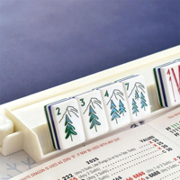 Mahjong à thème ski et ours, design moderne de luxe style américain en acrylique, pour 2 à 4 joueurs, divertissement portable