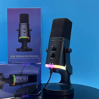Mikrofon Gaming Dinamis Ringan RGB-800 dengan Pencahayaan RGB Konektor Tipe-C XLR untuk Rekaman Studio Audio Profesional