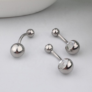 ASTM F136 Titanium Internal Berulir Zirconia Belly Botton Body Piercing Jewelry Al Por Major - Product Image 3