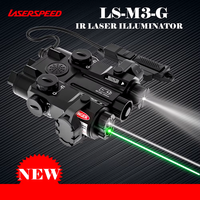Lampe torche laser Laserspeed LS-M3, faisceau laser vert, viseur de visée, illuminateur laser IR puissant