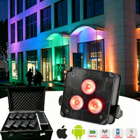 Projecteur LED PAR à piles AOPU 3*18W RGBA+UV, éclairage sans fil pour DJ, club, fête, mariage, scène