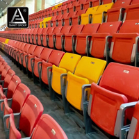 Chaises de stade pliantes intelligentes en HDPE résistant aux UV pour arènes extérieures et complexes sportifs